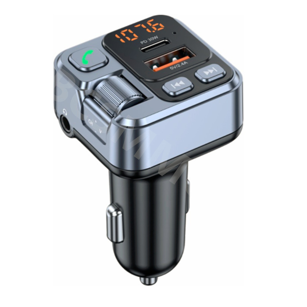 Bluetooth 5.1 Car Wireless FM Transmitter Adapter USB PD Fast Charge Hands-free