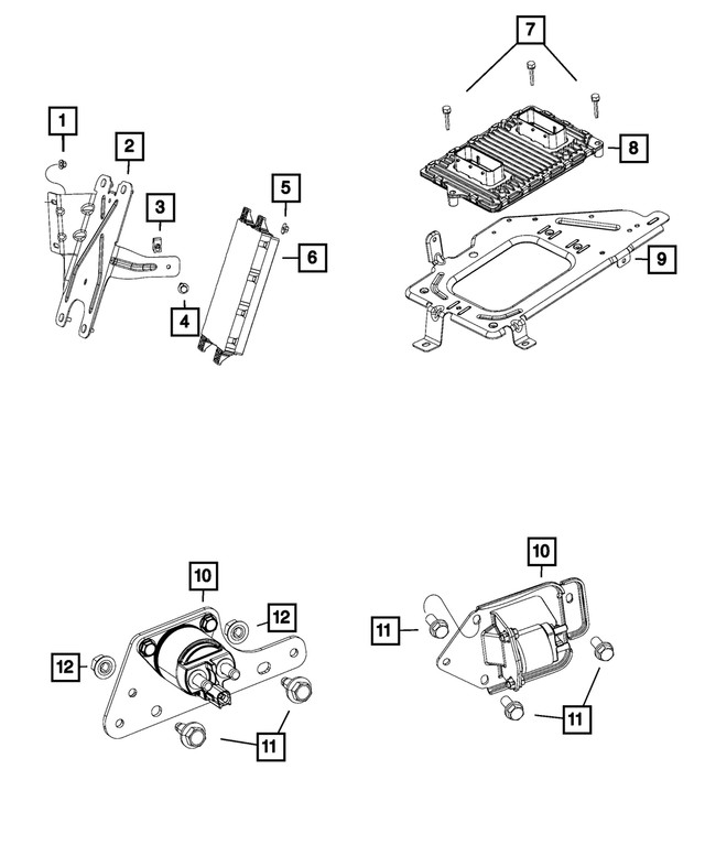 Genuine Mopar Module Bracket 68089655ab