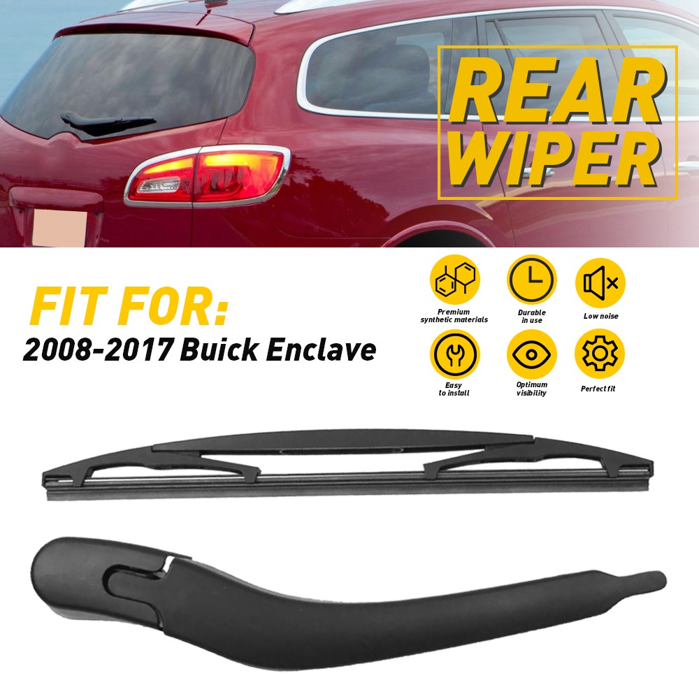 Rear Window Windshield Wiper Arm & Blade Set Replace For 2008-2017 Buick Enclave
