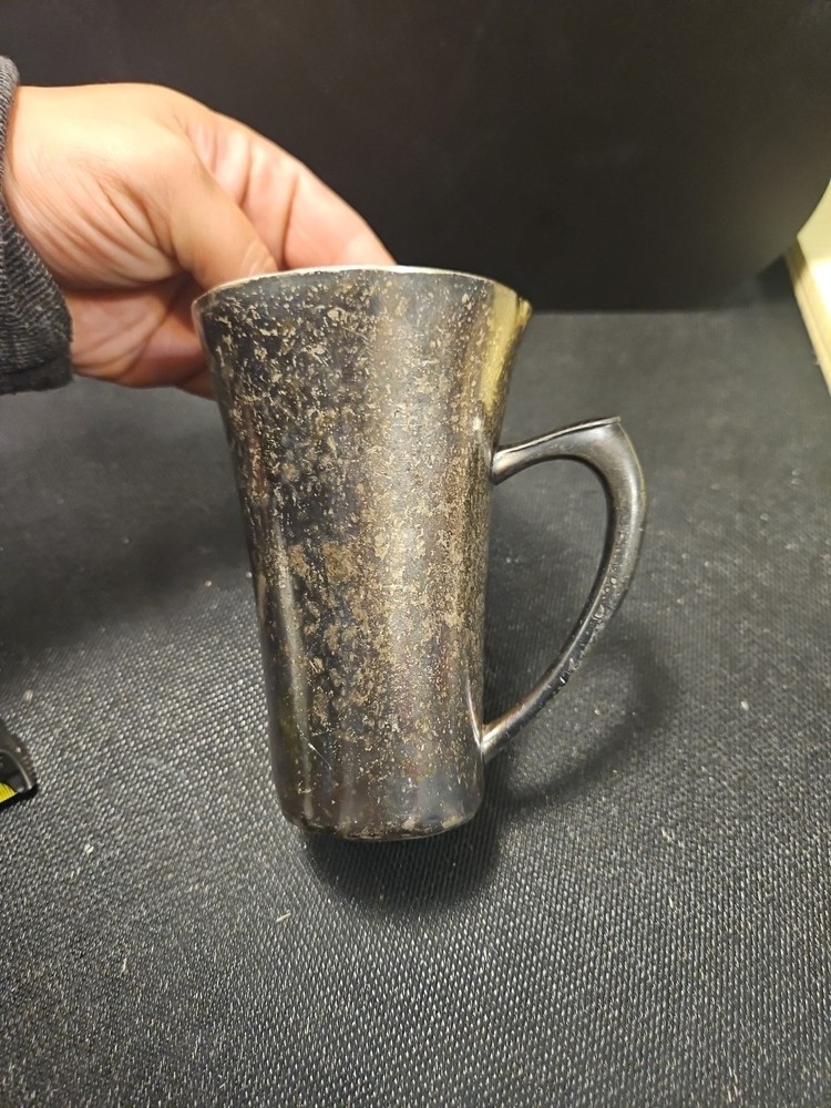 Antique Benedict Indestructo Sheffield 1918 Nickel Silver Mug Cup #1384