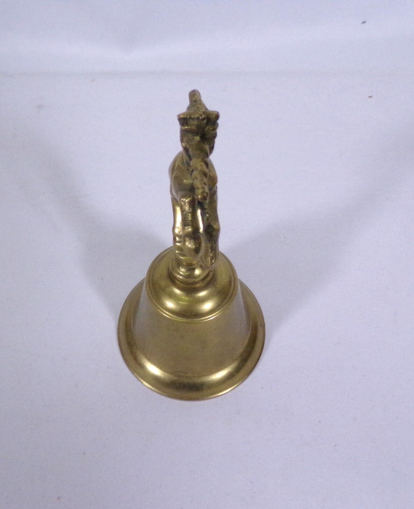 VINTAGE UNICORN 5.75" SOLID BRASS BELL