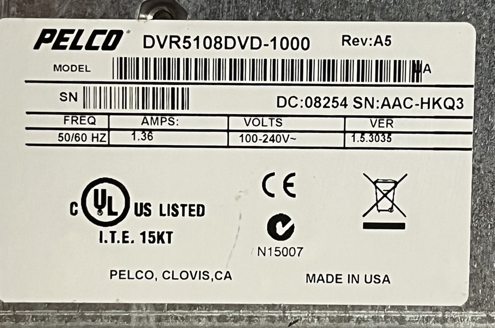 Pelco DVR5108-DVD