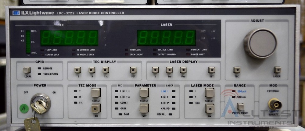 ILX Lightwave LDC-3722 Laser Diode Controller, 200 / 500mA Current Source