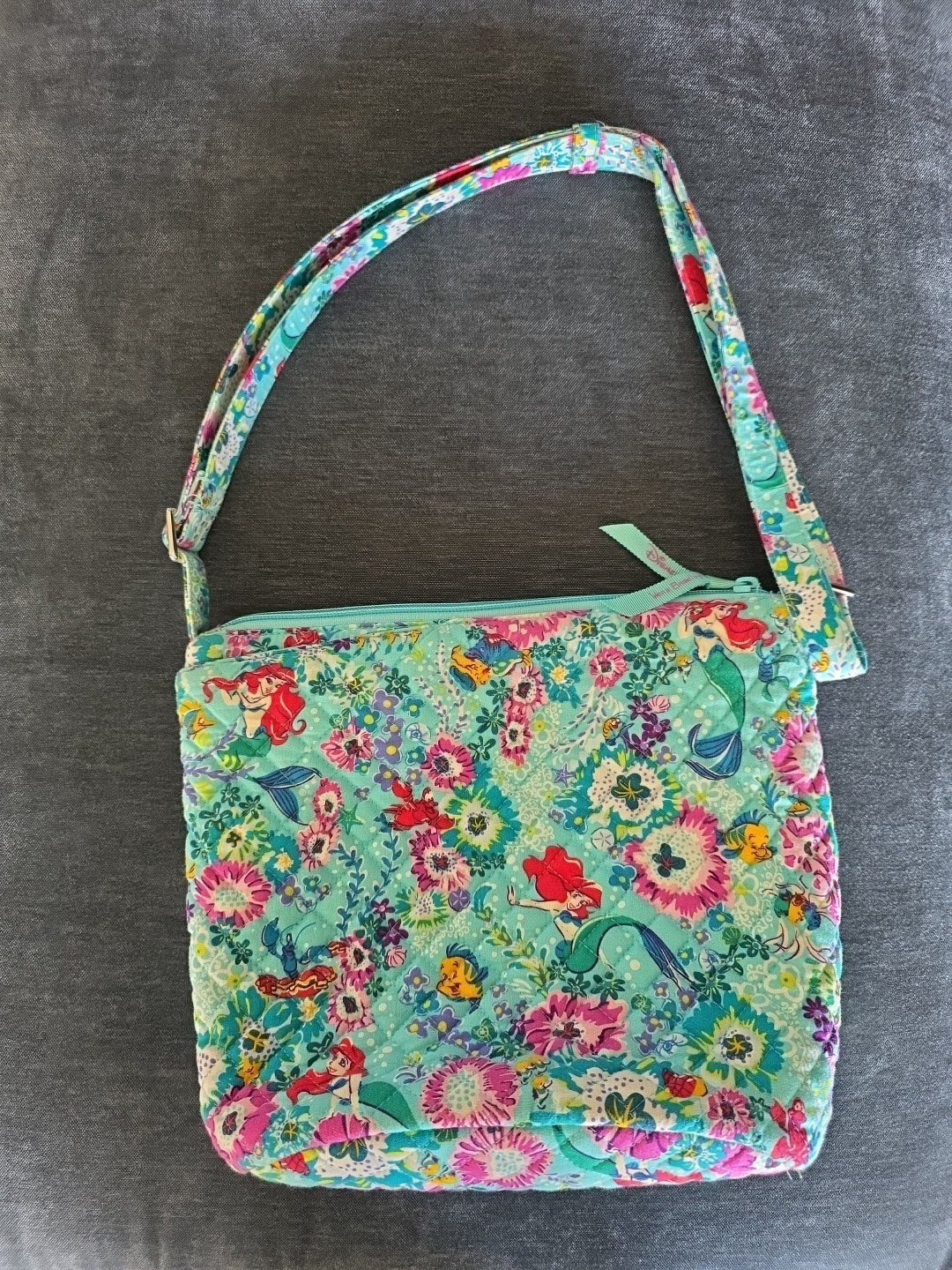 Vera Bradley Disney Bucket Bag-Little Mermaid lightweight quilted crossbody