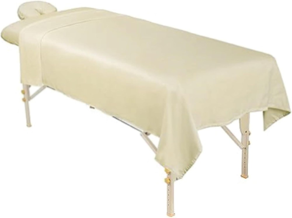Complete Massage Sheet Set: Flat, Fitted & Face Rest Cover - Machine Washable