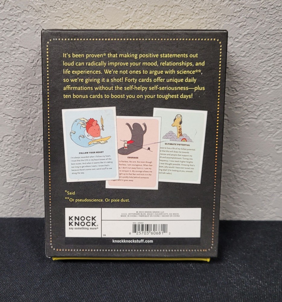 Affirmators! 50 Affirmation Cards Deck by Knock Knock