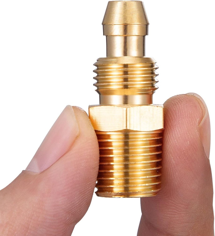 Premium Solid Brass 2PCS Reusable Replacement Fitting 1/4 Inch, Bronze