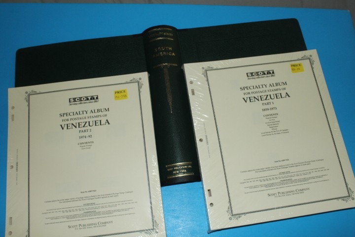 Venezuela Scott Specialty Green Album Pages Dustcase Pt 1-2 BlueLakeStamps GREAT