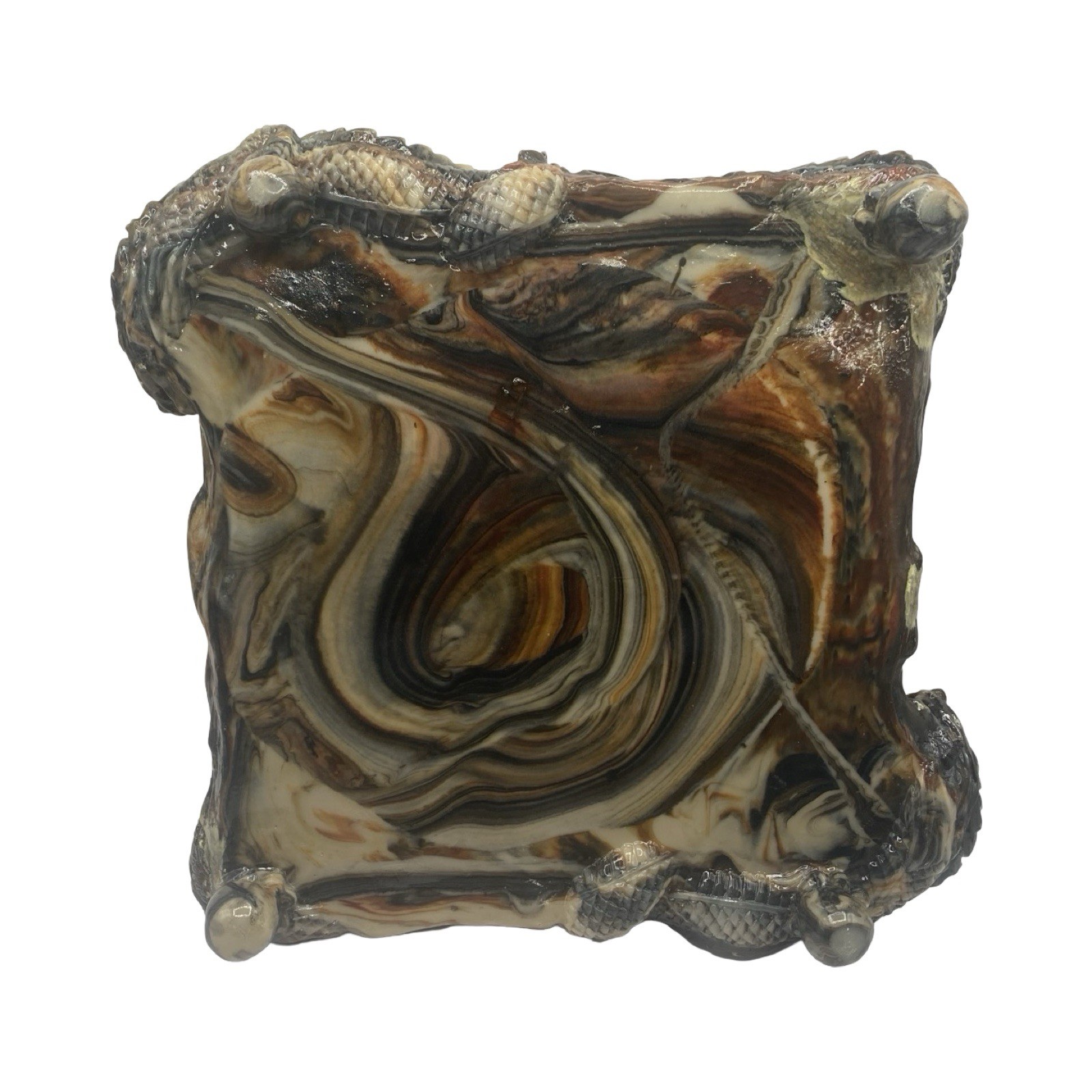 Dragon Collector’s Chess Set Handcrafted Marbleized Asia