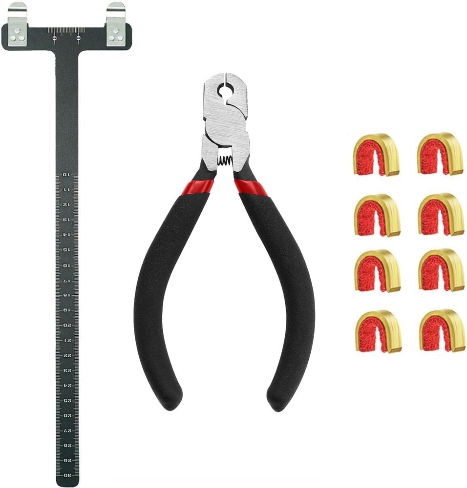 Archery Bow String Nocking PointAs Set with T Square Ruler Nocking Buckle Pliers