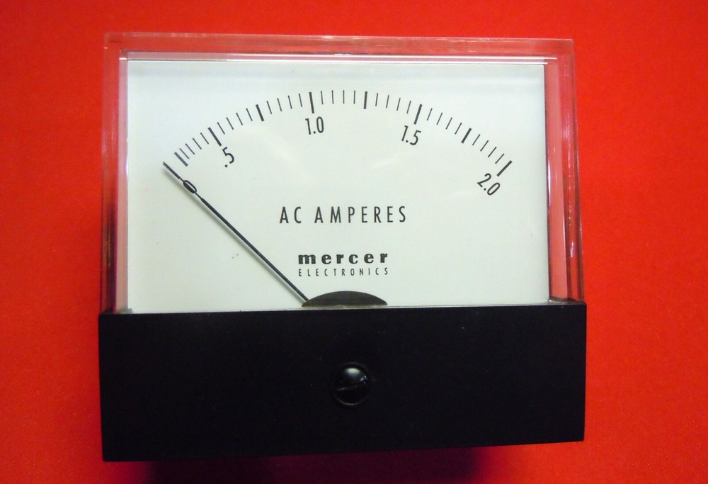 AC Current Panel Mount Meter 0 - 2.0 Amps