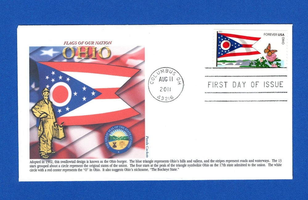 Scott 4314 State Flags Ohio First Day Cover by Panda Cachets