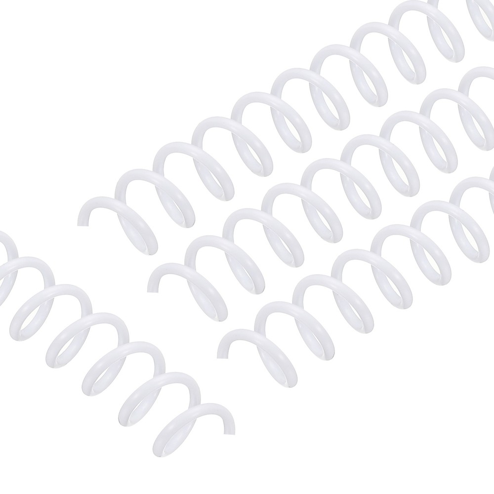 100 Pack Spiral Binding Coils, 11mm(7/16") Binding Coil, White