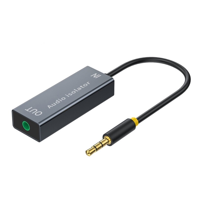 Ground Loop Isolator 3.5mm Noise Isolator Eliminator Eliminating Buzzing Noise