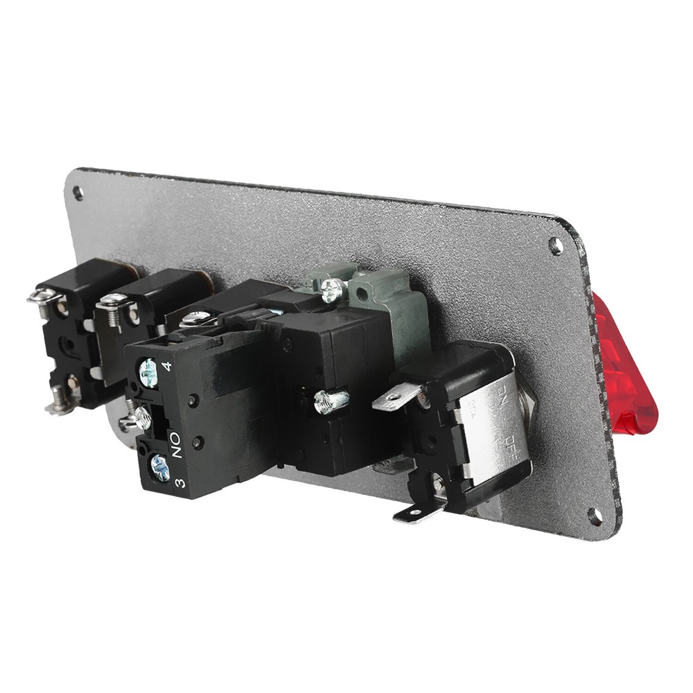 12V Race Car Toggle Ignition Engine Start Push Button Carbon Fiber Switch Panel