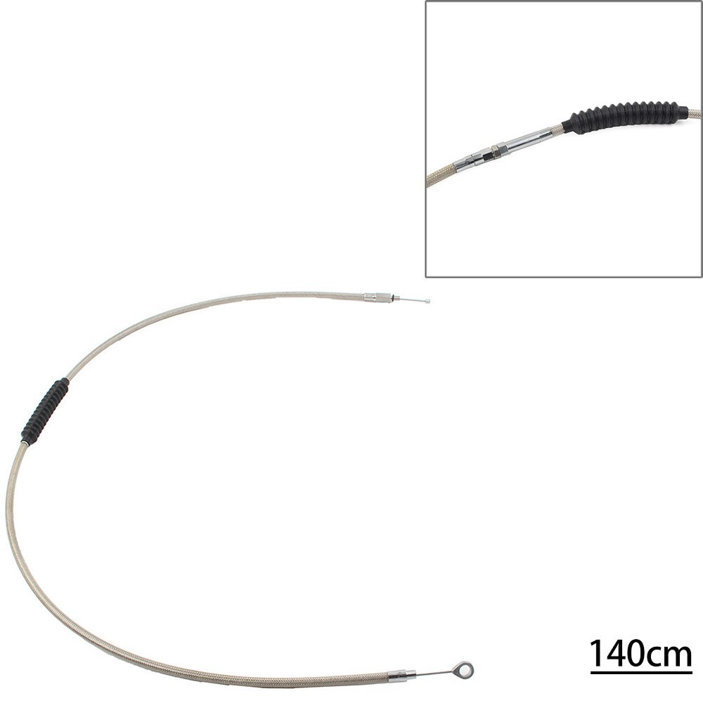 New Stainless Clutch Cable For Harley Dyna FXDWG Softail Fatboy FLSTF Road Glide