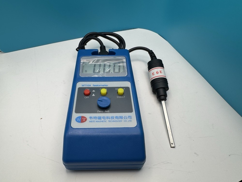 ONE WT10A LCD Tesla Meter Gaussmeter Surface Magnetic Field Tester+Ns Function