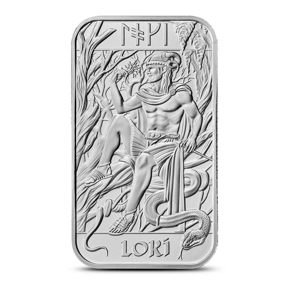 1 oz The Royal Mint Norse Gods Loki Silver Bar (New)