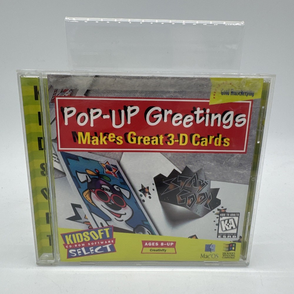 Pop-Up Greetings | Make Great 3-D Cards PC MAC Program on CD-ROM Game