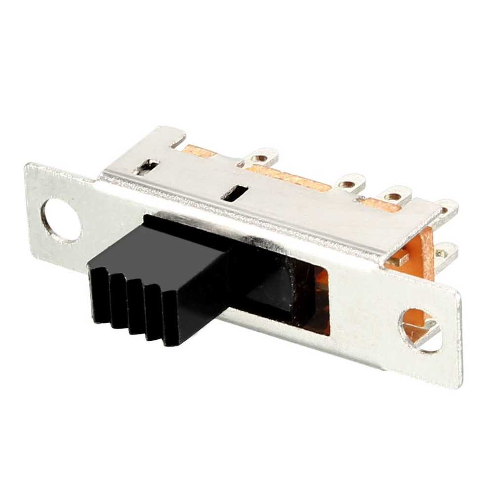 5Pcs 3mm Vertical Slide Switch DPDT 8 Terminals PCB Panel Latching