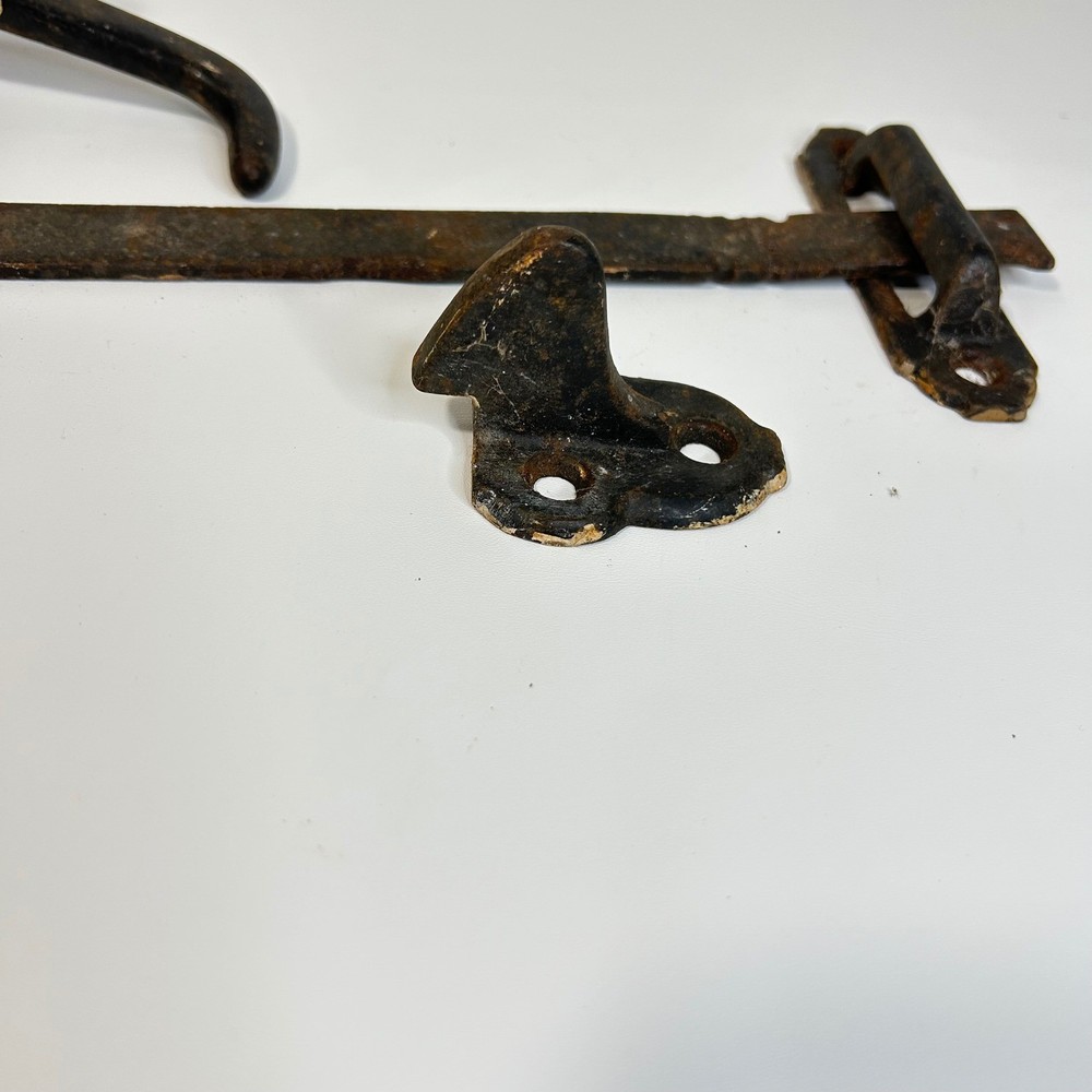 Antique Cast Iron Thumb Latch Door Handle Set Rustic Primitive Gate Hardware