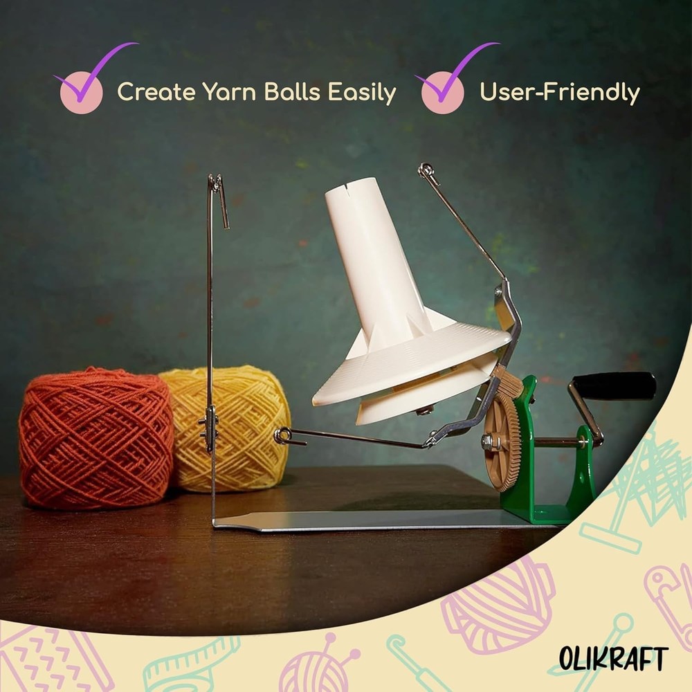 Effortless Yarn Winder for 180 Yard Projects - Durable Metal Construction