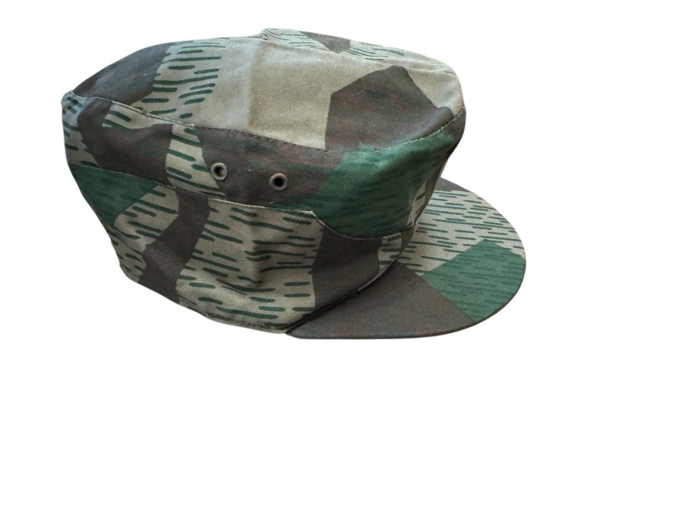 WWII GERMAN SPLINTER CAMO FIELD CAP - 56cm / 7 US