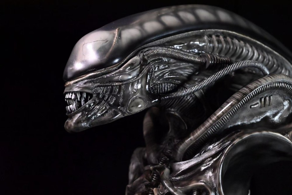 Alien Bust, 1:3 Scale, 14 in tall, resin material, custom-made