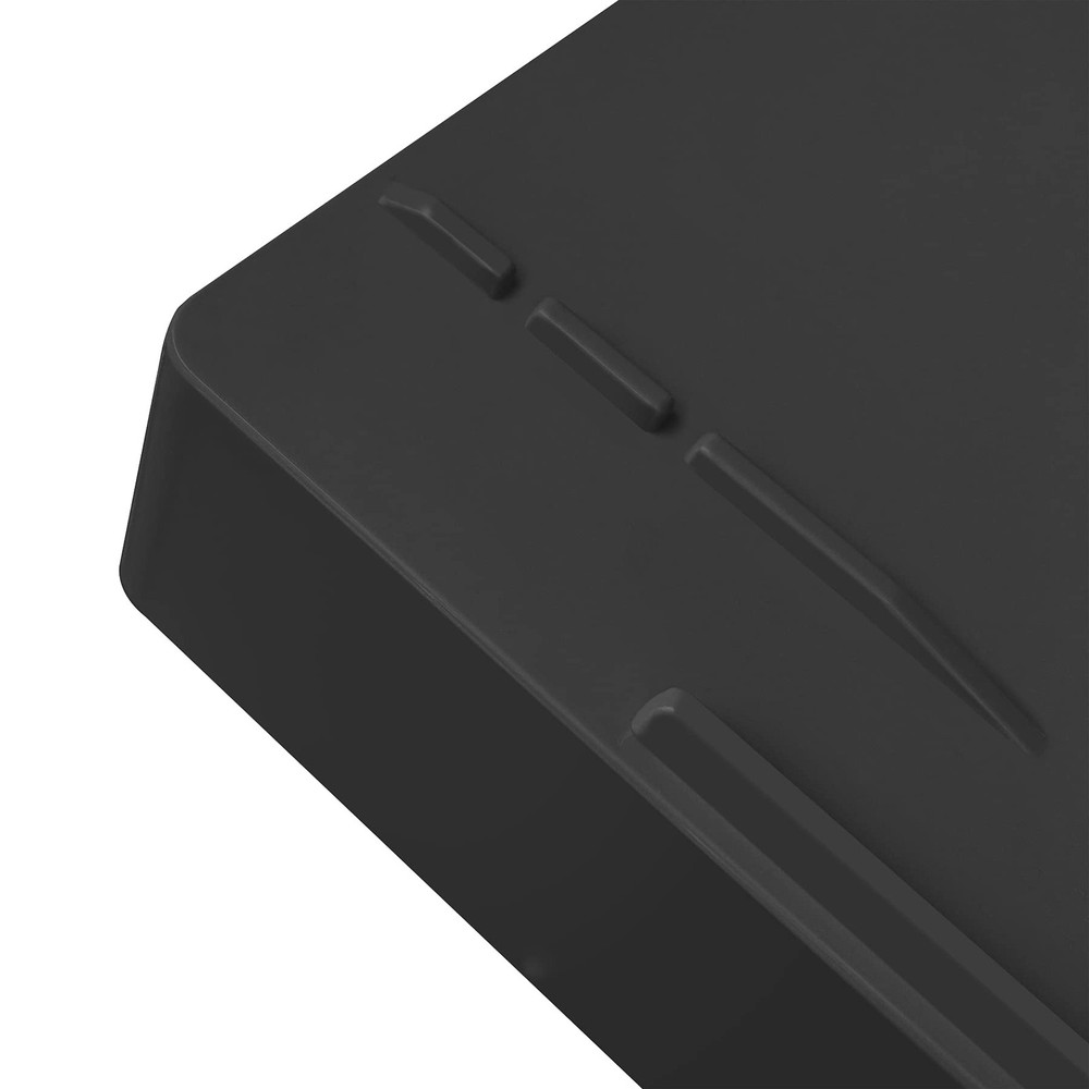 Stackable Letter Tray Single Side Load, Plastic, Desktop File Organizer (Blac...