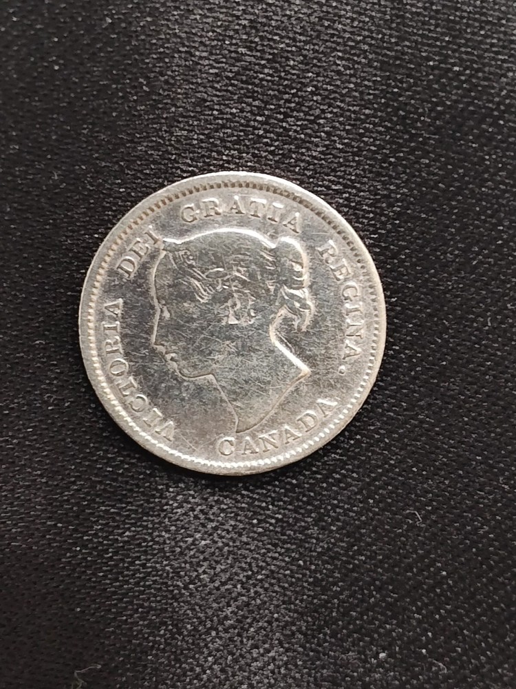 1891 Canadian 5 Cent Silver Coin