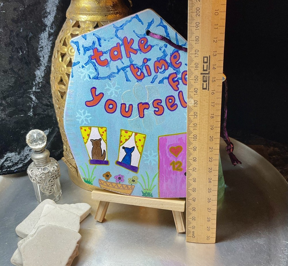 Wooden Hand painted Keepsake Message Board With Easel, Special Gift