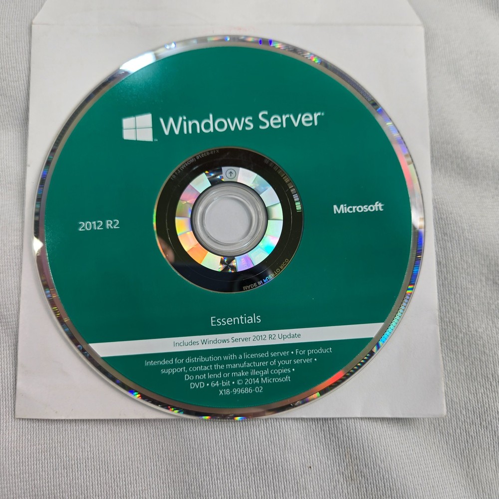 Microsoft Server 2012 R2 Essentials Installation CD-ROM including R2 Update
