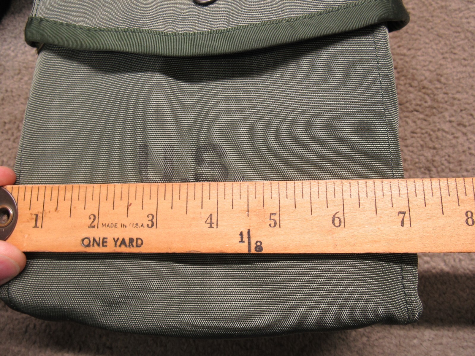 US Gunner Pouch Case w/ Alice Clips Old School OD Nylon 200 rd New Old Stock