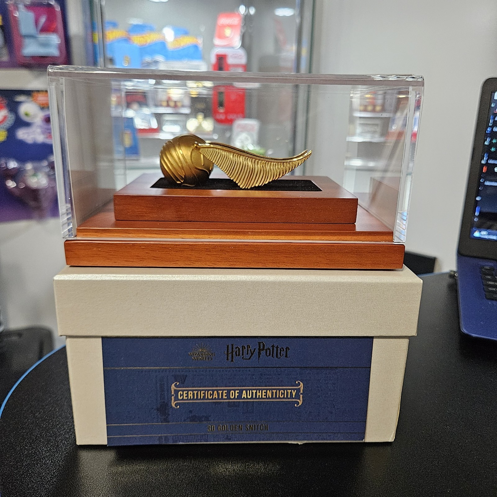 2022 Harry Potter 3D Golden Snitch 3oz .999 Silver 24k GP w/ Display Case