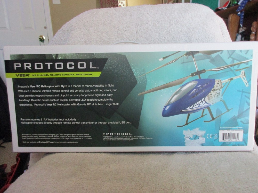 New in Box Sealed VEER Protocol 3.5 Channel Remote Control Helicopter