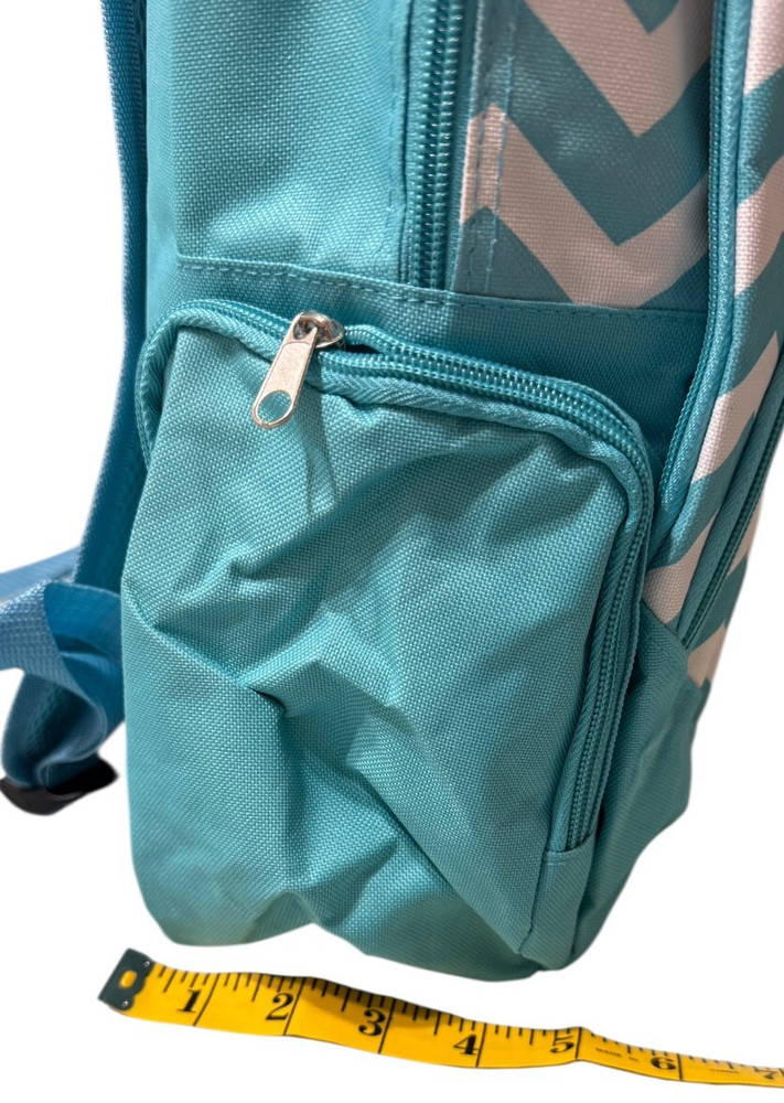 Backpack Turquoise Chevron Zigzag Print Lightweight Backpack Padded Straps New
