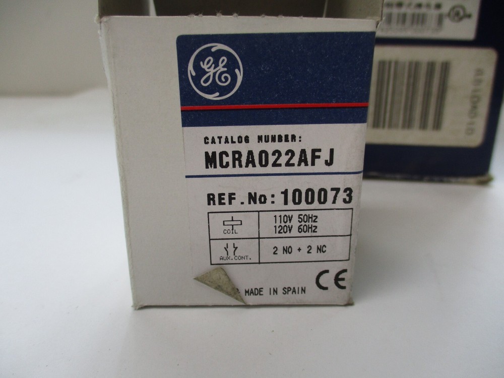 GE MCRA022AFJ, AUXILIARY RELAY REF 100073, MOD1 SYTLE 1