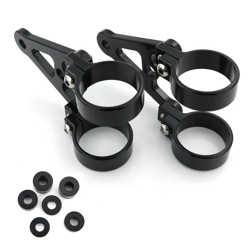 1 Pair 54mm Motorcycle Headlamp Bracket Front Fork Headlight Mount Holder Clamp