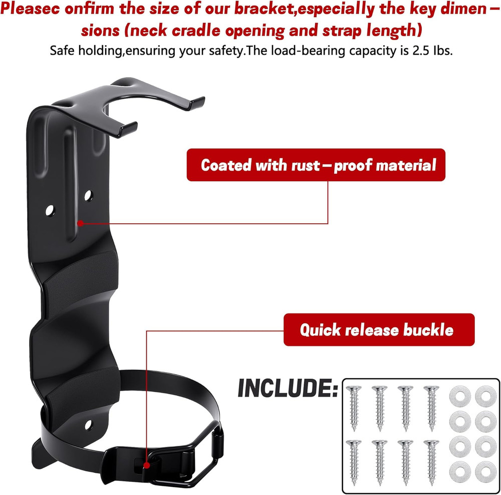 2 Pack Fire Extinguisher Brackets, 2.5 LB Fire Extinguisher Wall Mount Bracket,