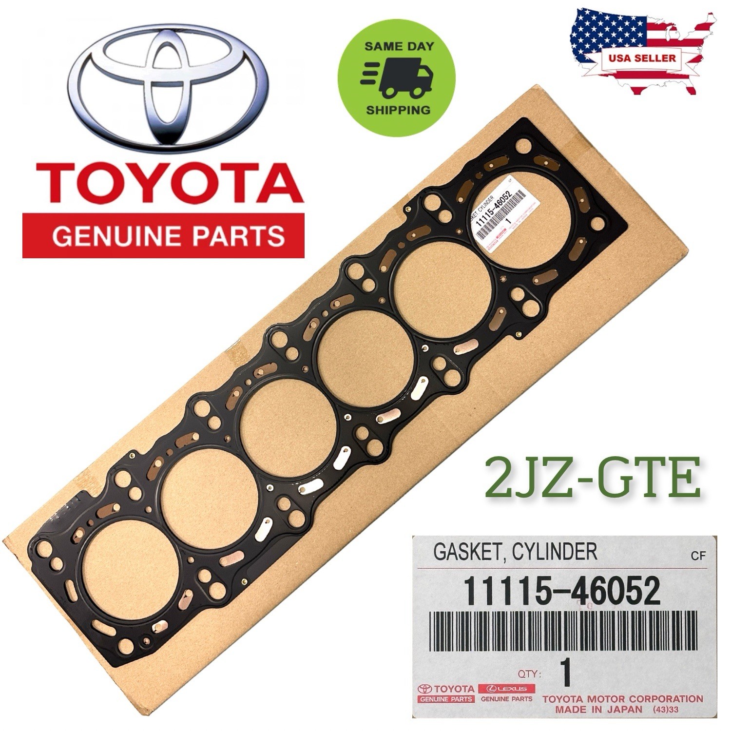 GENUINE OEM TOYOTA SUPRA ARISTO 2JZGTE JZA80 CYLINDER HEAD GASKET 11115-46052