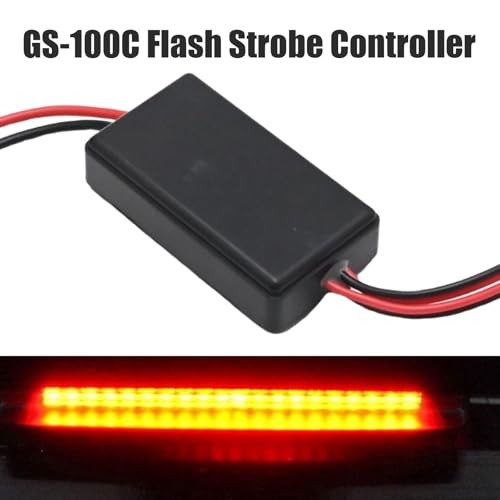 2Pcs GS-100C Flash Strobe Controller, Replacement for LED Tail/Brake/Turn