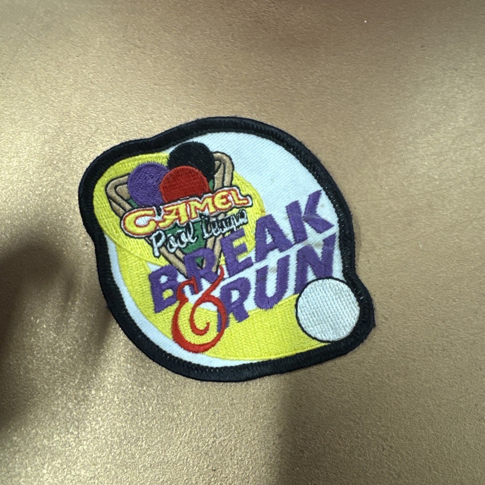 Camel Cigarettes Pool league patch Break & Run Billiards