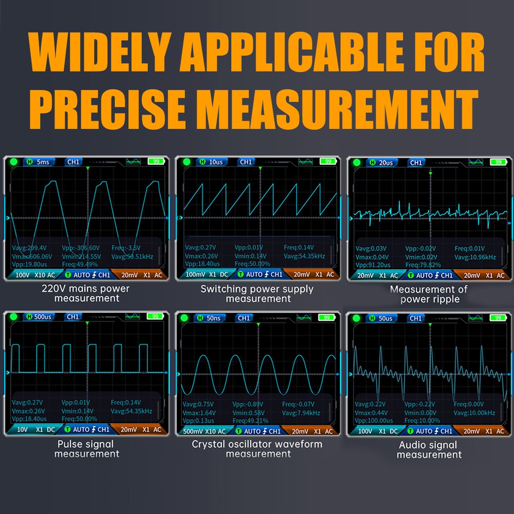 FNIRSI-2C23T Handheld Oscilloscope Digital Multimeter Function Signal Generator