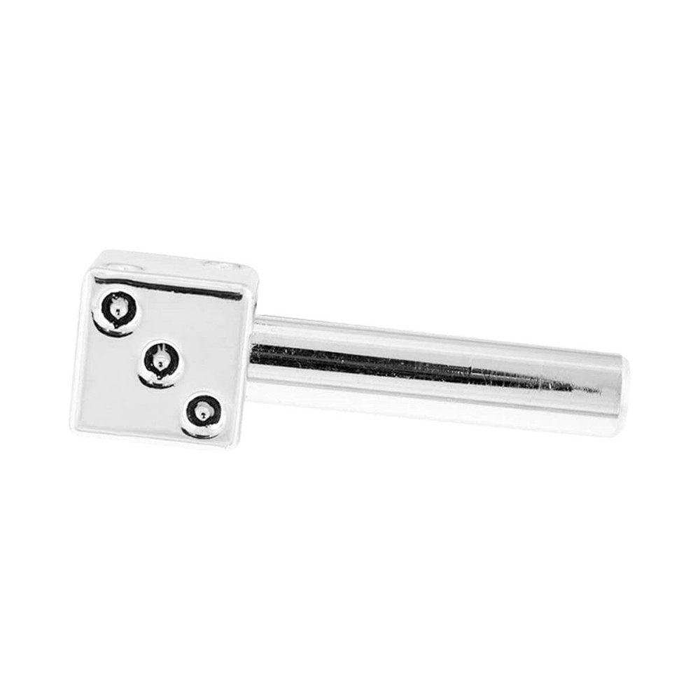 United Pacific 70049 Chrome Dice Door Lock Knobs - Pack of 2