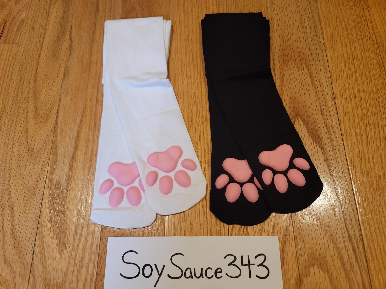 WOMEN'S CAT PAW PAD BOTTOM 3D COSPLAY SOCKS KAWAII CUTE THIGH HIGH STOCKINGS