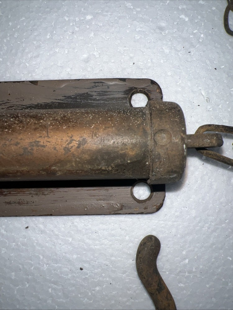 Antique Vintage Spring Load Barn Gate Door Latch Lock Pull Chain Rustic Hooks