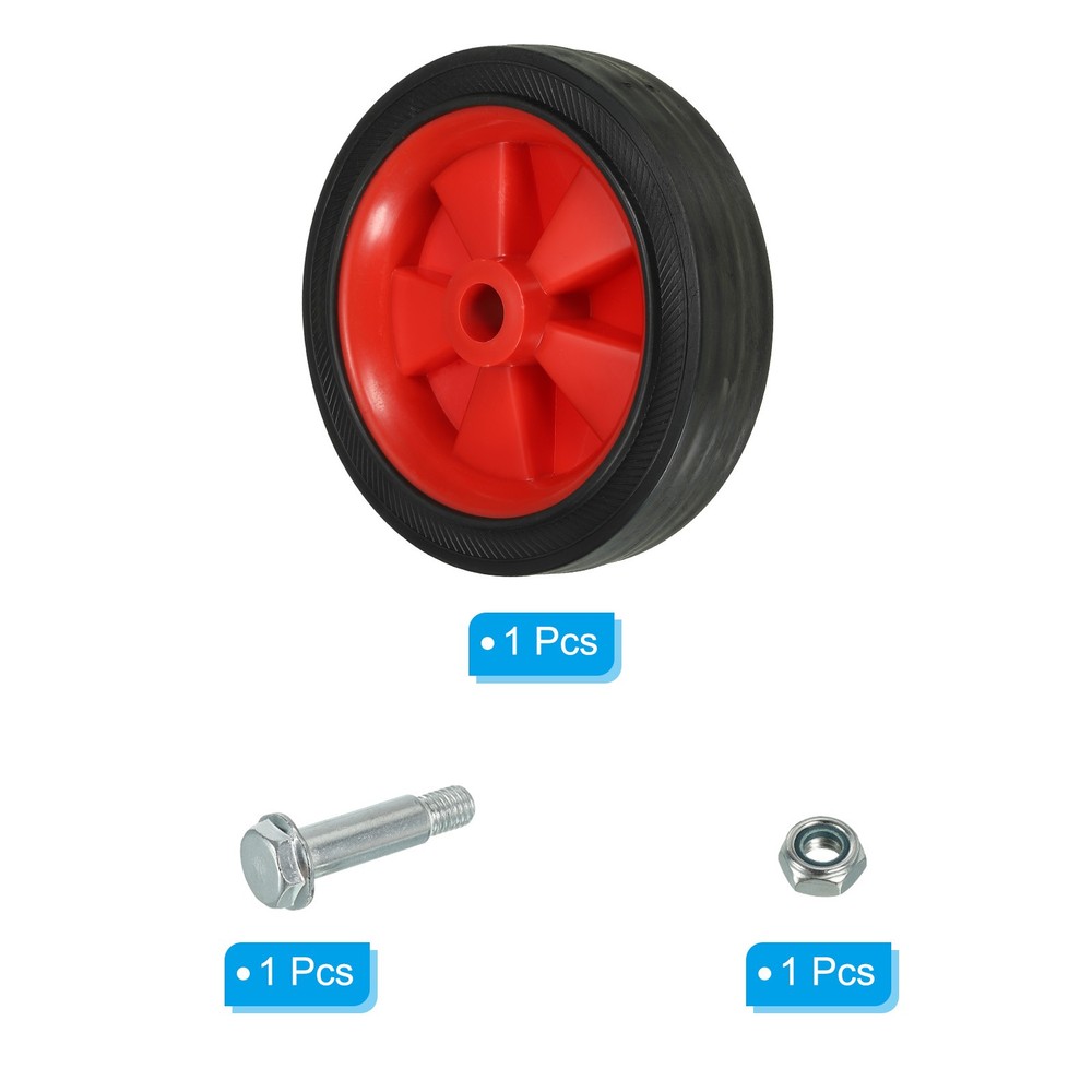4.7" Universal Air Compressor Wheel with 0.5" Hole Black Red