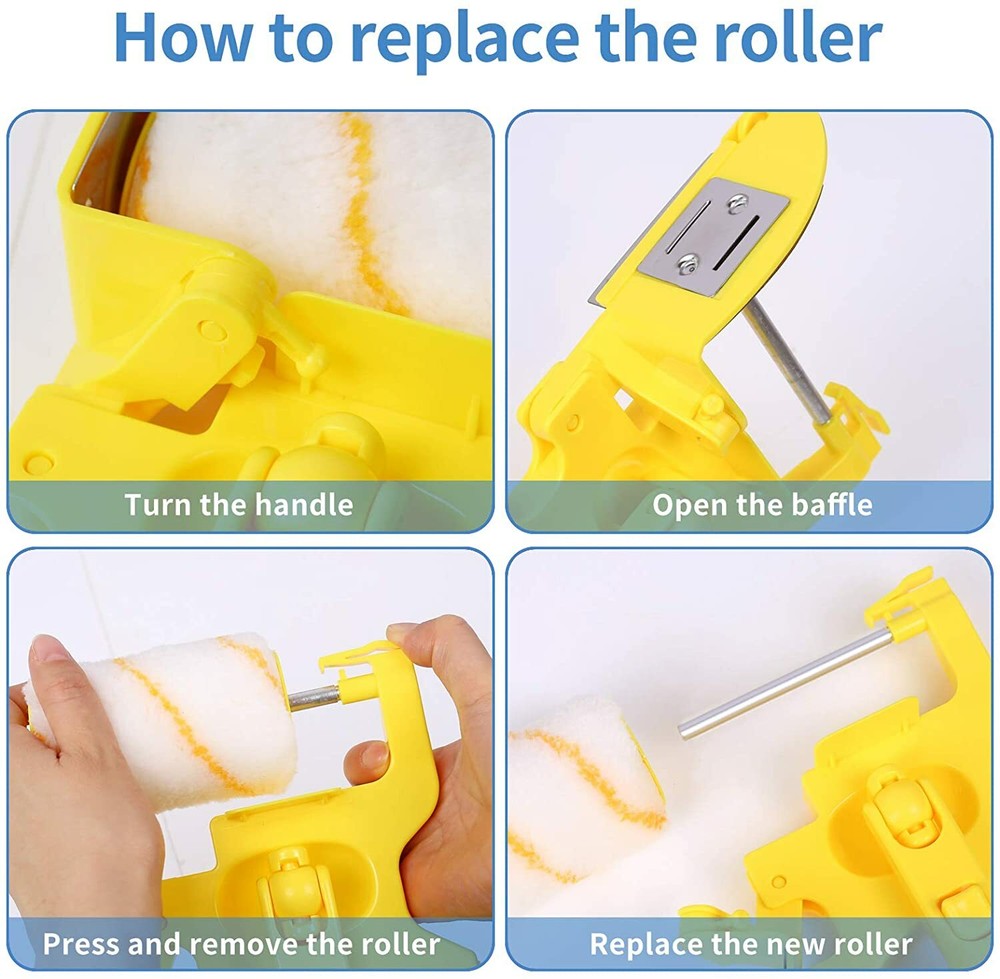 Multifunctional Clean-Cut Paint Edger Roller Brush Paint Combo Kit Wall Ceilings