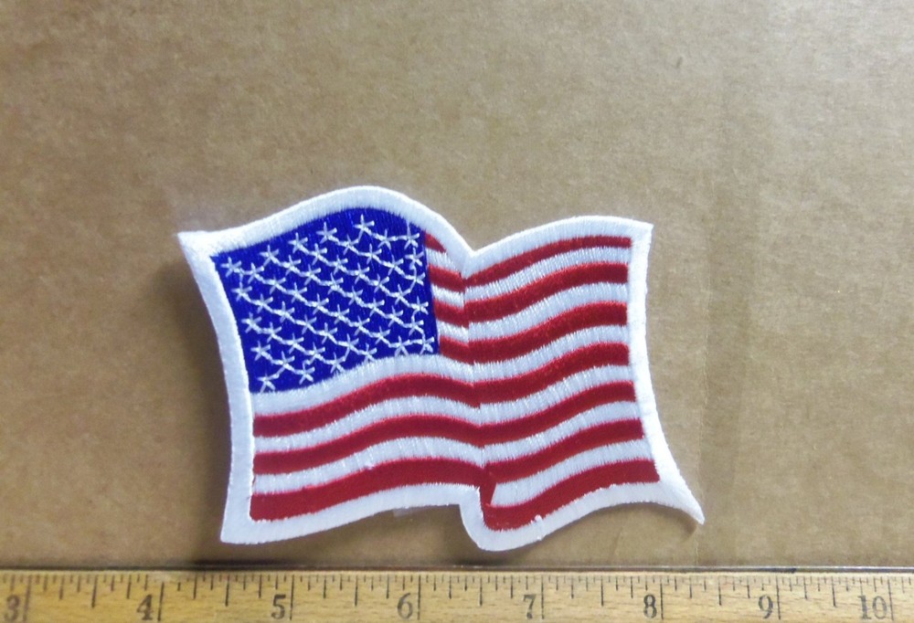 United States Wavy Flag Embroidered Patch