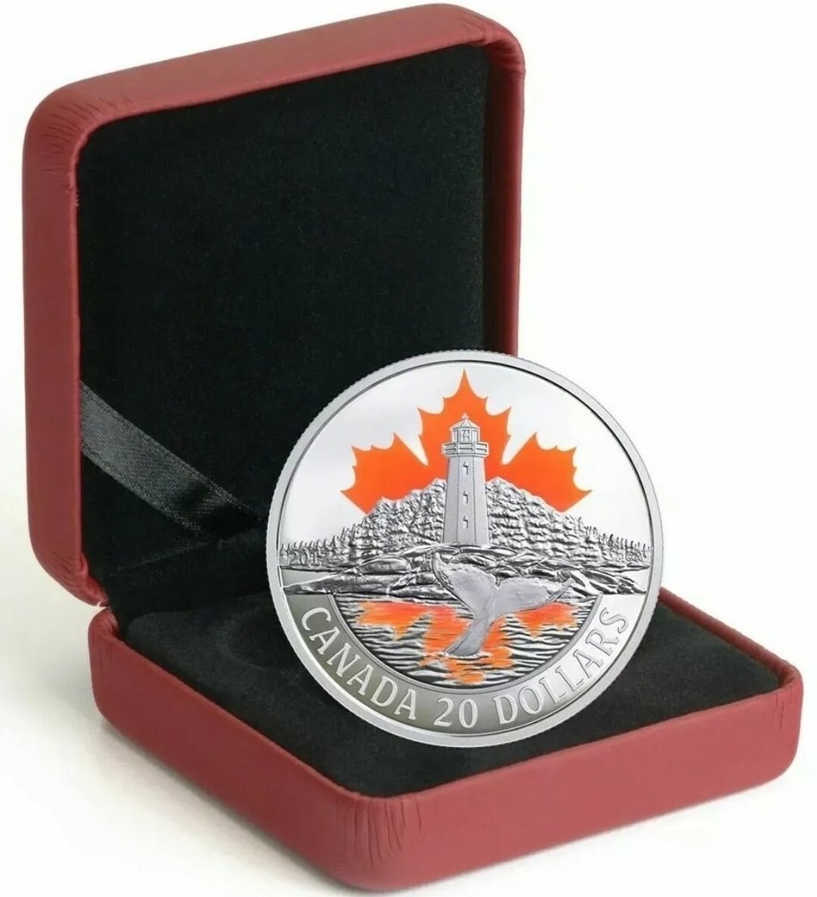 2017 $20 Canada ATLANTIC COAST Colored 1 Oz Silver Proof Coin.